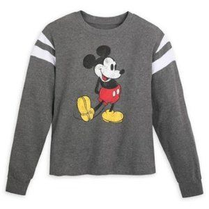 Disney Store Mickey Mouse Semi-Cropped Pullover Top Shirt Womens Size S